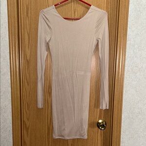 Forever 21 Cream Backless Dress